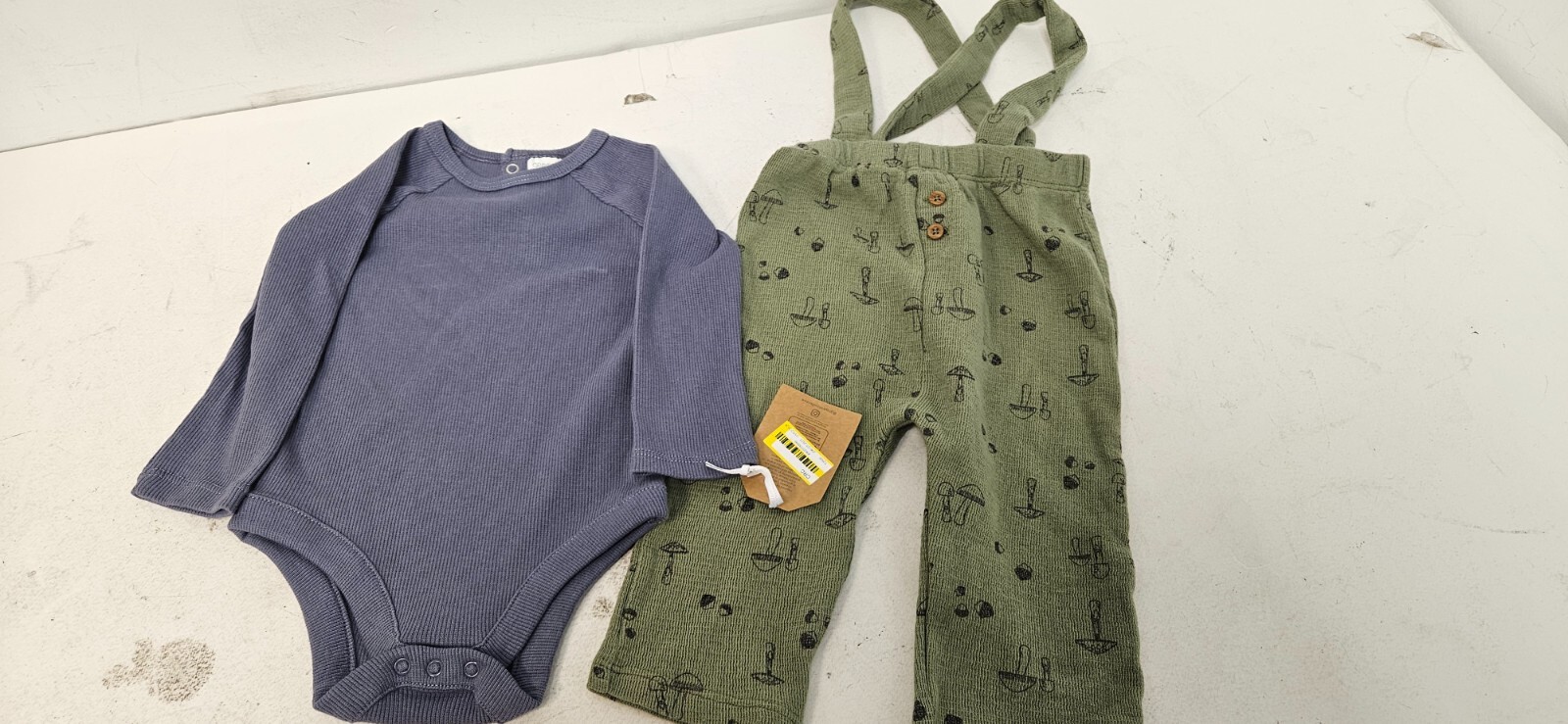Grayson Collective Baby Long Sleeve Ribbed Bodysuit & Bottom Set 6-9M Multicolor