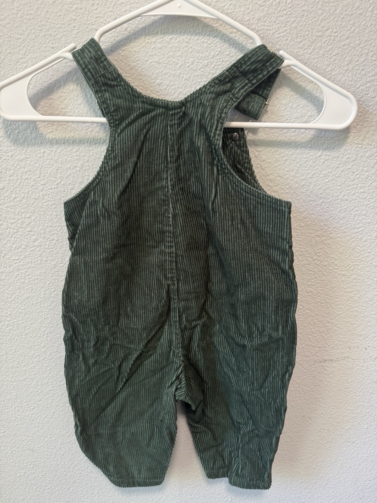 VTG 90s Baby Gap Exploration Corduroy Overalls Flannel Shirt Set Dog Theme 6-12