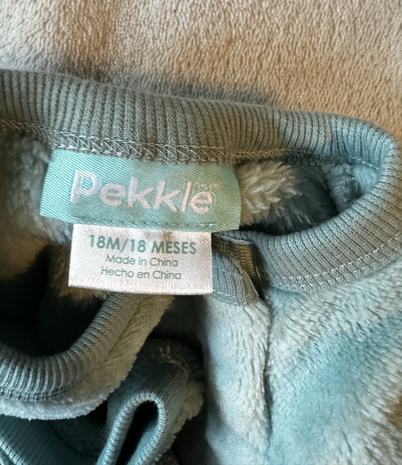 Pekkle Unisex 18M 2pc Green Fleece Embroidered Horse Sweatshirt & Pants Set