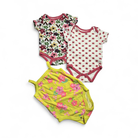 Chick Pea & Garanimals Floral Baby 6 – 9 Months Outfits Flowers Colorful Snap