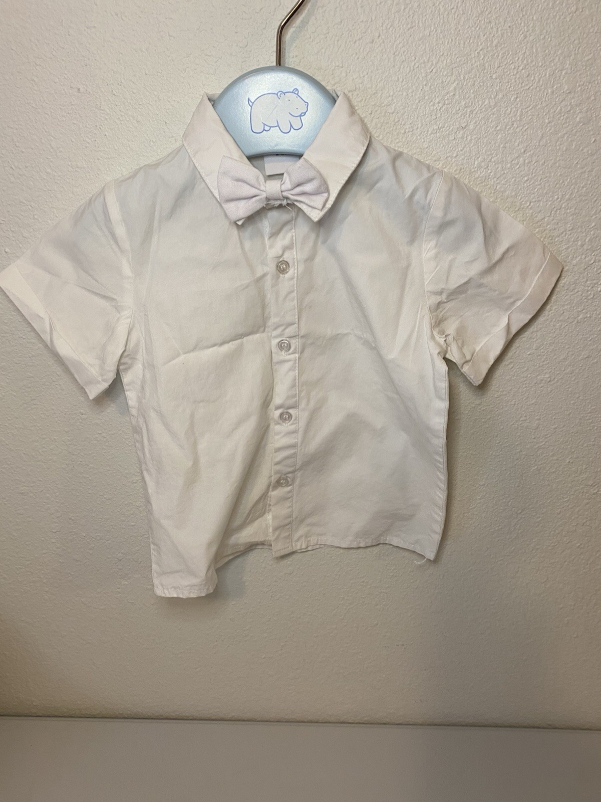 4 PC Boys White Baptism Outfit Size 2-3T Suspenders Pants Shirt With Bow