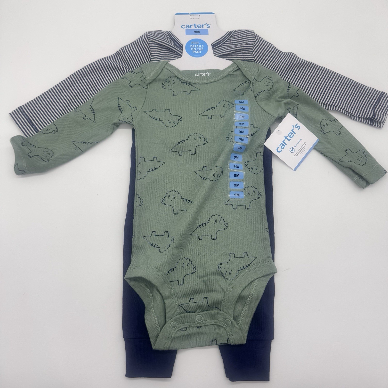 Carter’s 3 Piece Dinosaur Outfit Set. Size 9 Months Super Cute 🦖 Fast Shipping