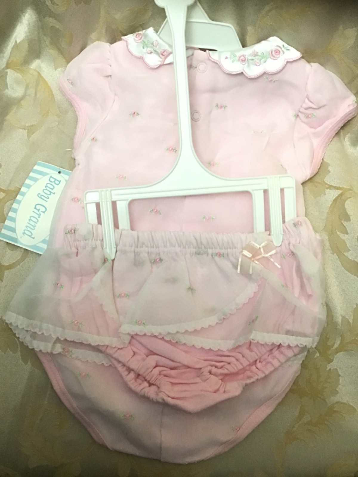 Vintage Gorgeous Baby Grand Pink 6-9 Months Outfit