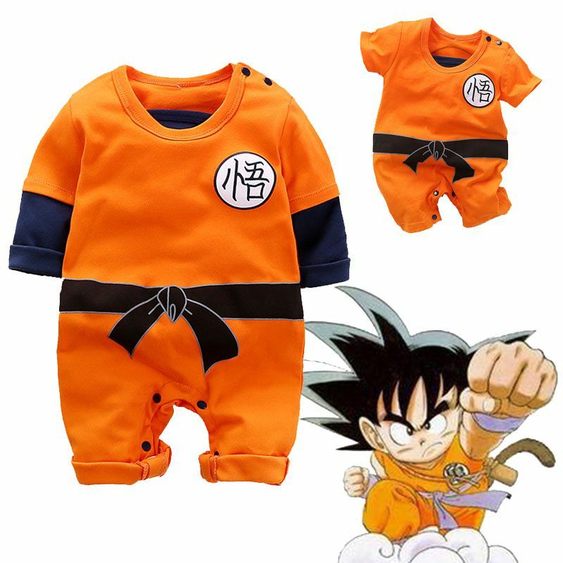 New Newborn Baby Boys Romper Goku Cosplay Costume Jumpsuit Playsuit