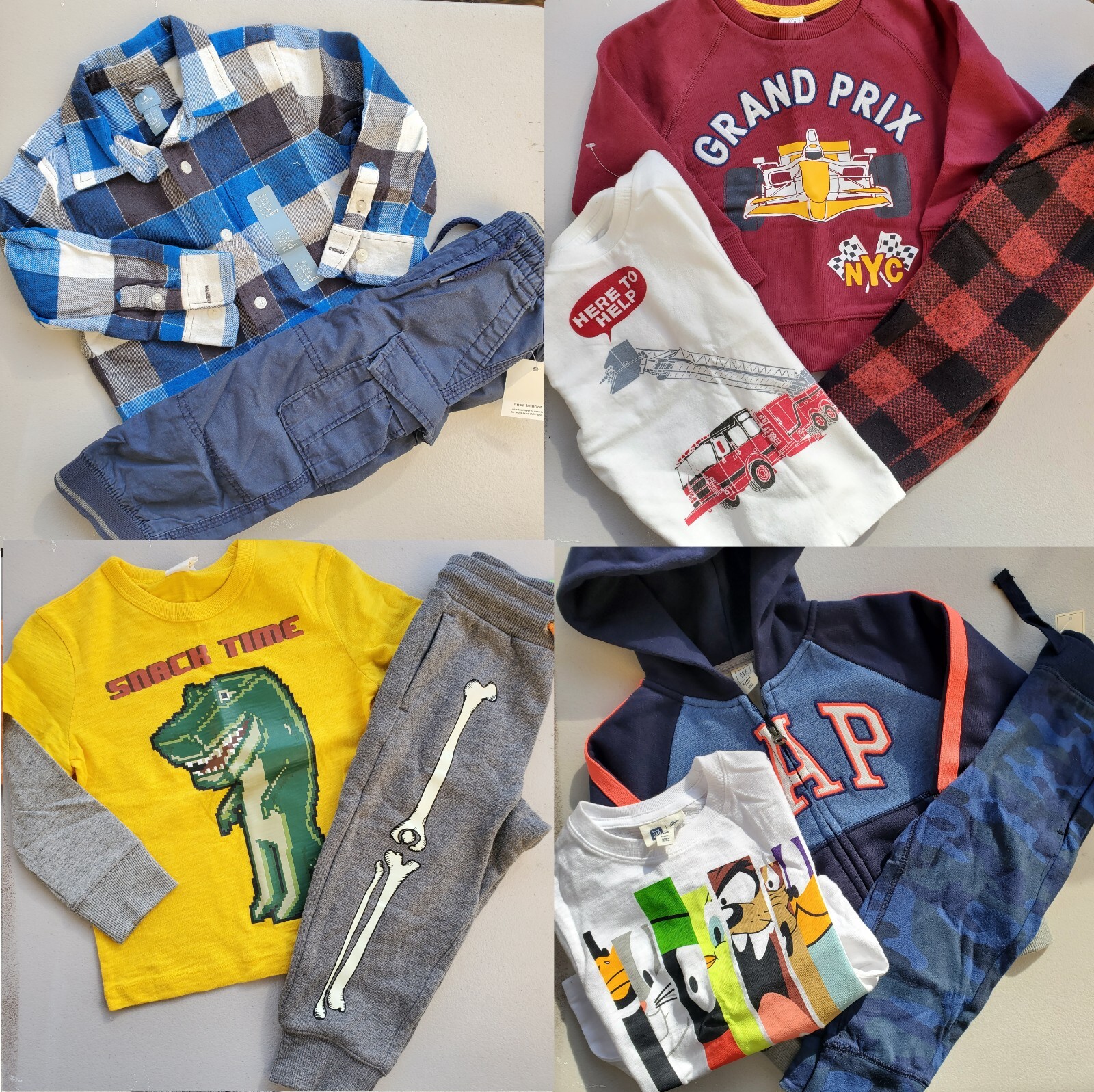 11pc Gap Boys 2T Winter Sweatshirts Pants Joggers Tops Dinosaur $300
