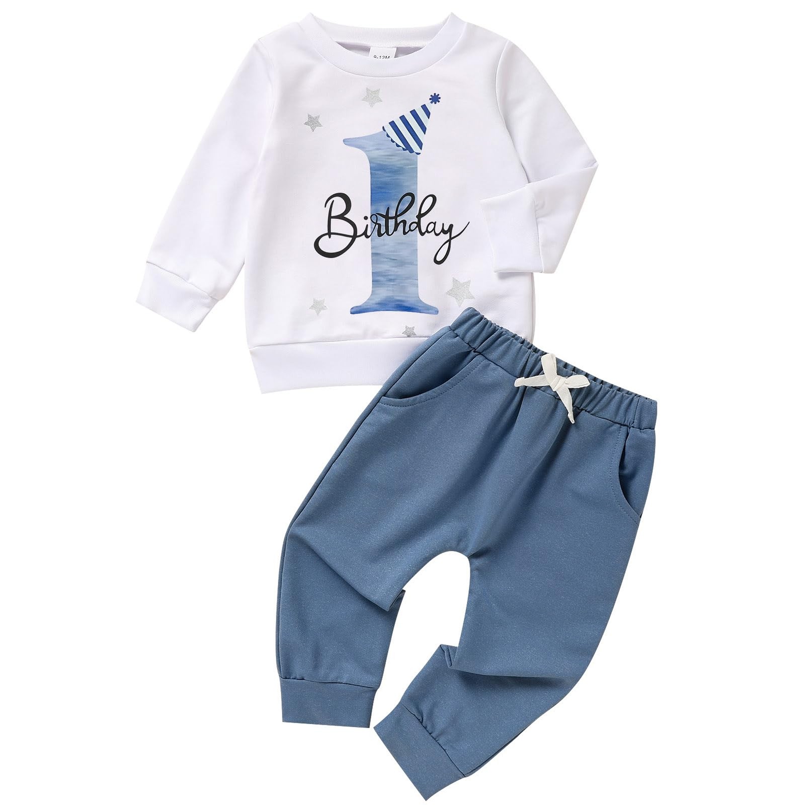 1st Clothes Outfit Boy Baby Year Old Outfit Long Sleeve Shirt Pants Fall Wint…