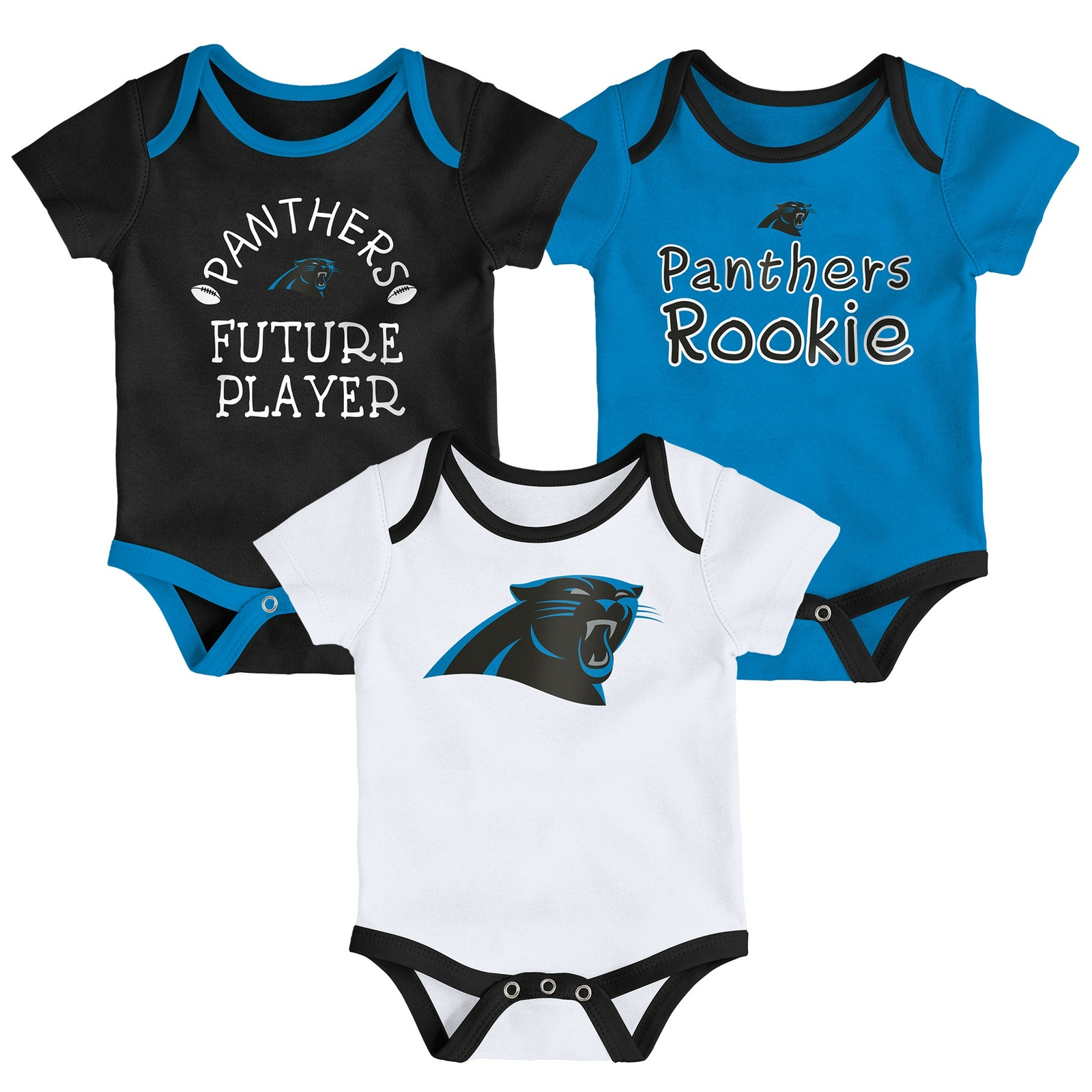 Outerstuff NFL Infants Carolina Panthers 3 Piece Creeper Set