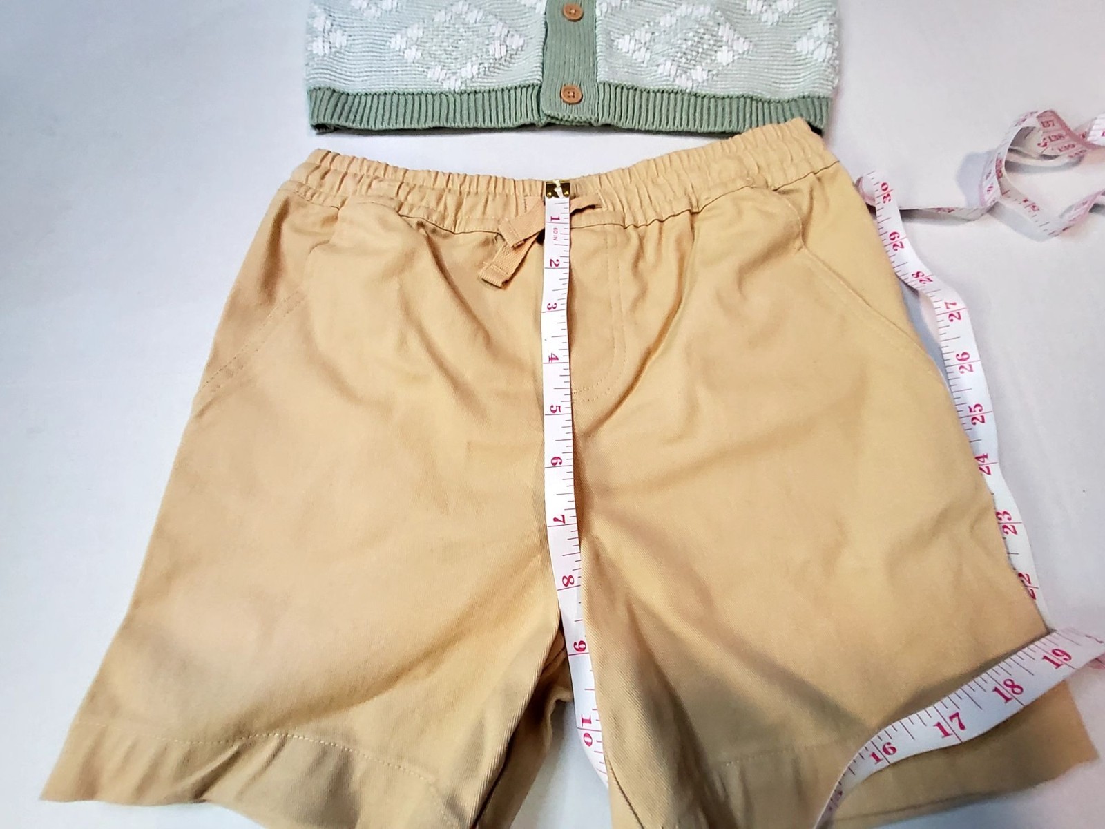 Tommy Bahamas Green & Beige Toddler Outfit – Knit Top & Cotton Shorts Set Size 6