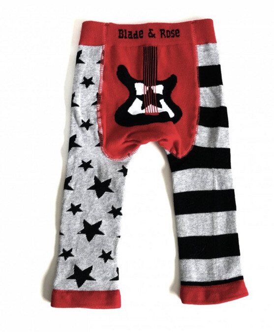 Child Knit Leggings BLADE & ROSE 0-6 Mth GUITAR Bum Star Comfy UK Unisex NE