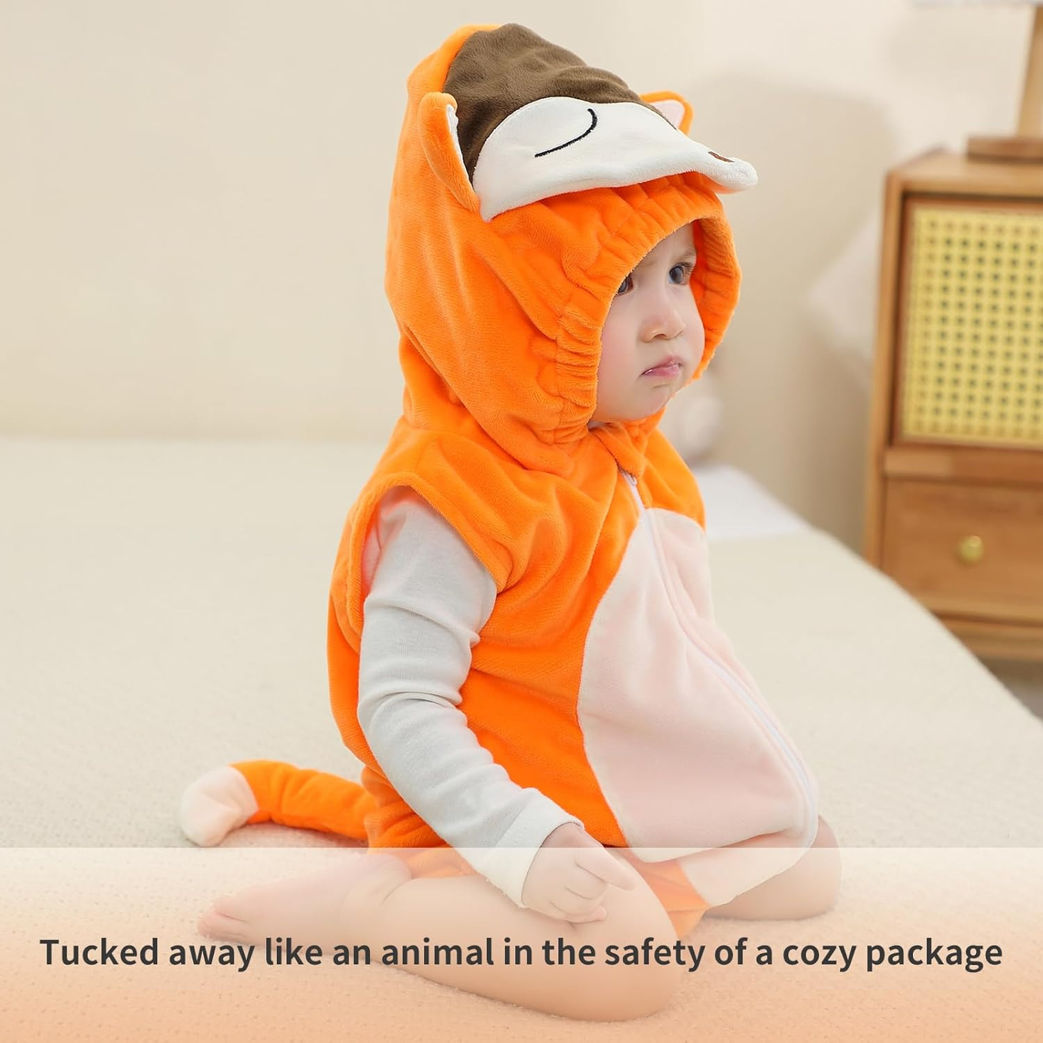MICHLEY Unisex Baby Animal Hooded Romper for Halloween and Christmas 18-24M