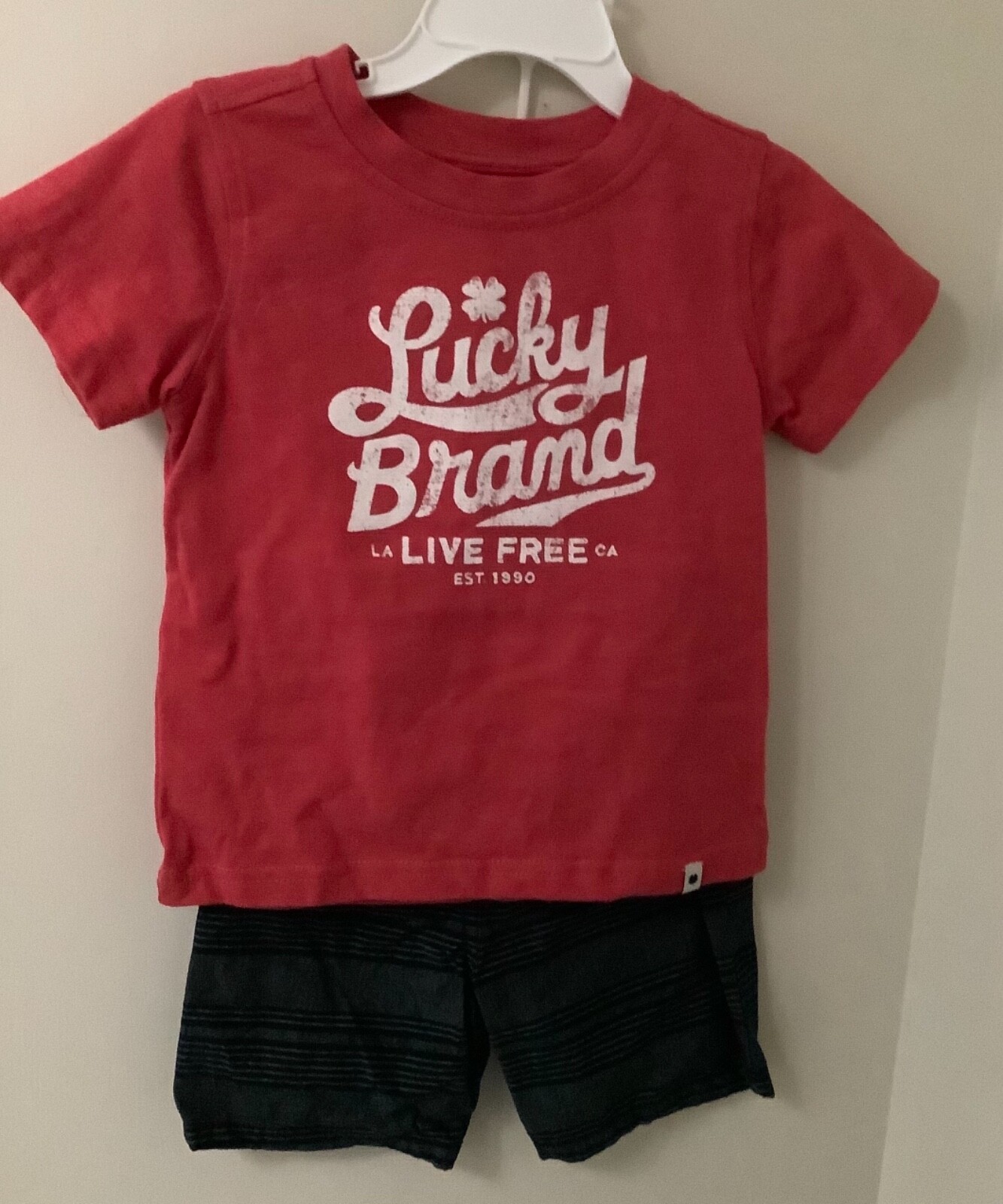 LUCKY BRAND 24 months BOYS 2 PC SHORT SET – GREAT PRICE
