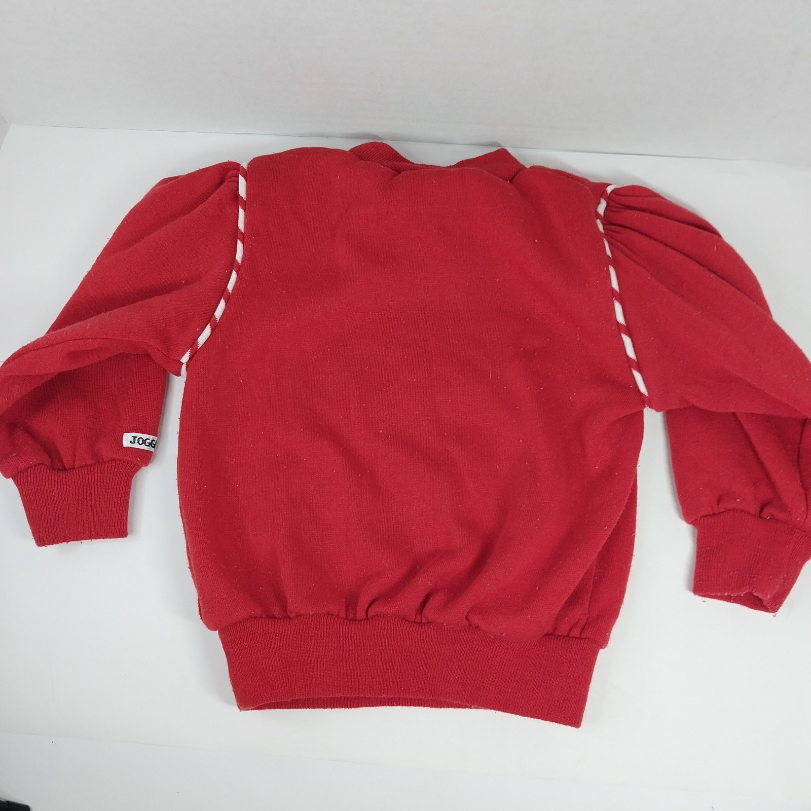 Vintage Joggles 2 Piece 2T Acrylic Outfit Red Sweats Christmas Gingerbread House