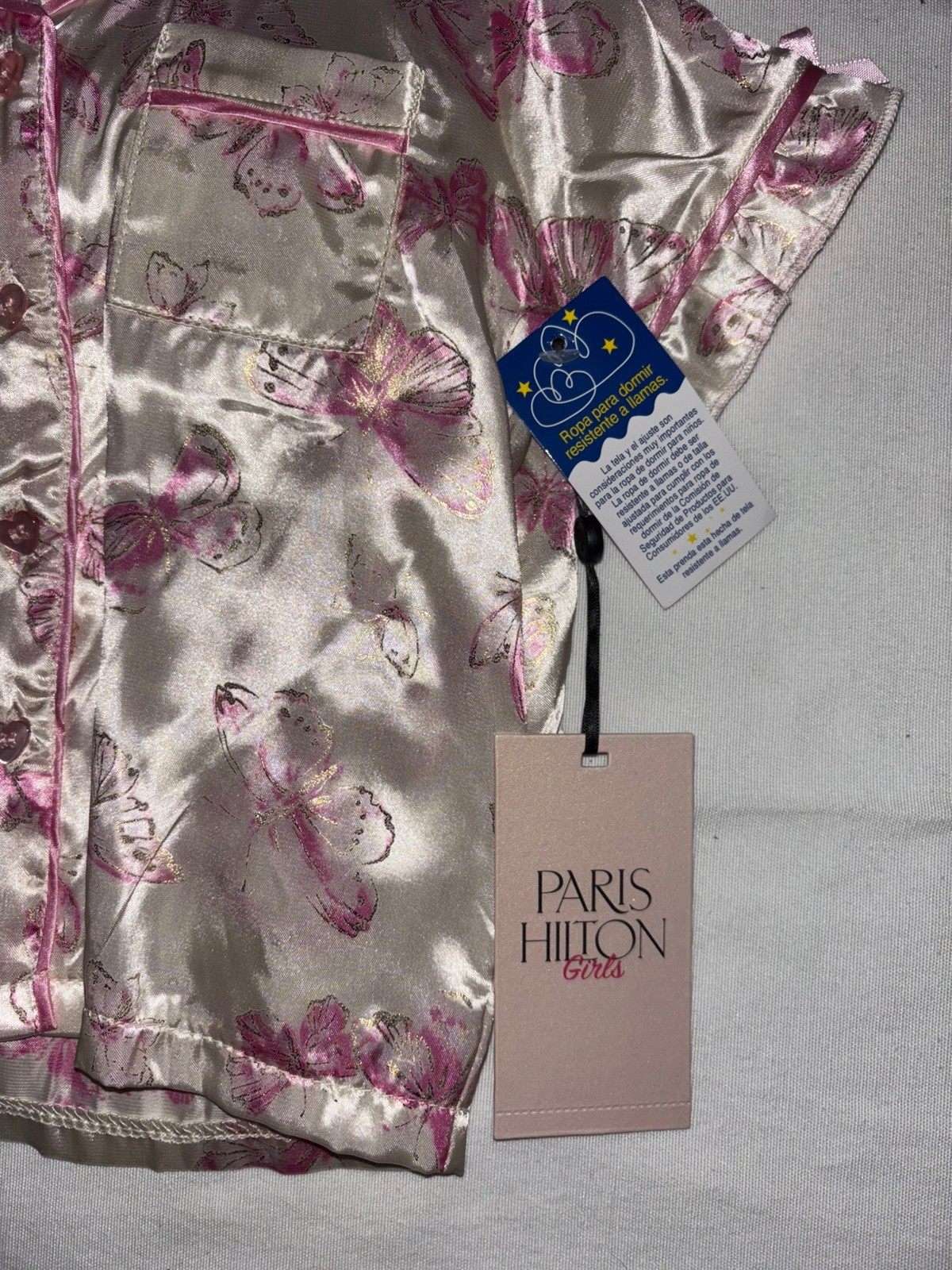 Paris Hilton Toddler 2 Piece Satin Sleep Set 3T – PINK