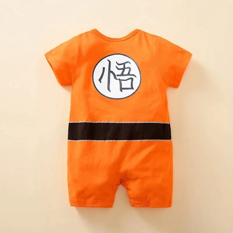 Baby Goku Cosplay Romper Anime Newborn Jumpsuit Soft Cotton 0-18M Summer Costume