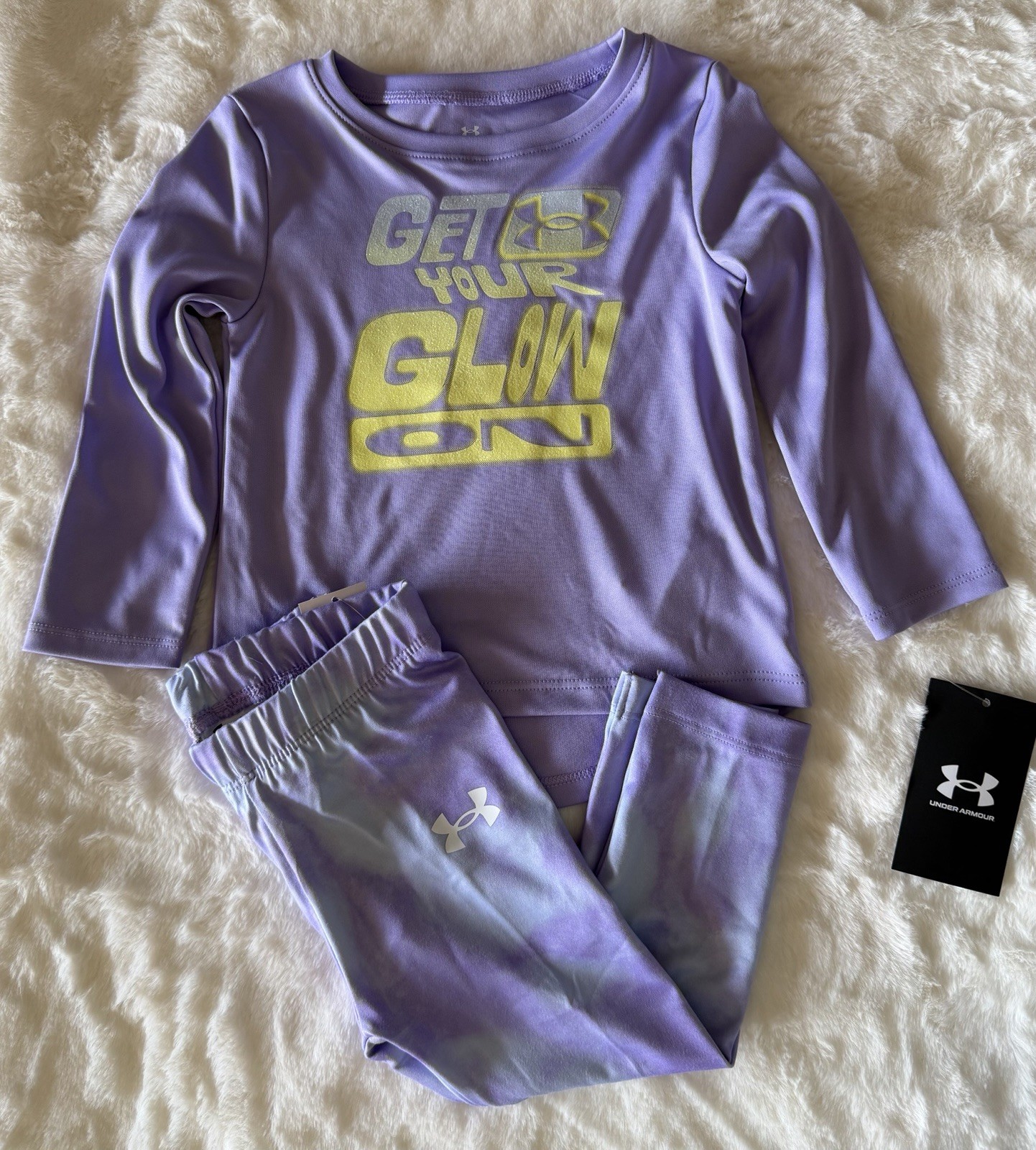 UNDER ARMOUR Baby Girl’s Top & Leggings Outfit, 2-piece Set, 18 Months
