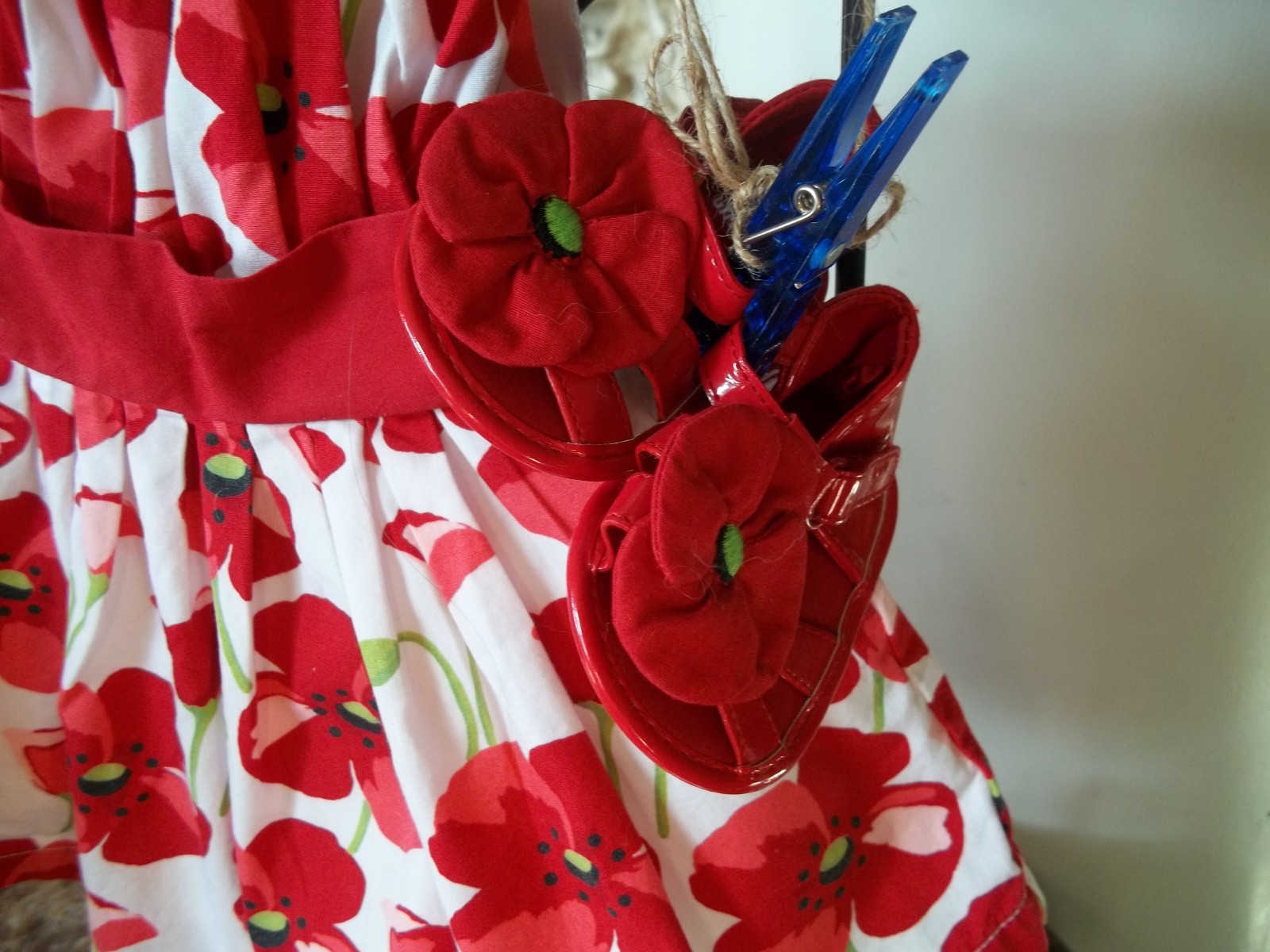 Gymboree 2012 Poppy Friends dress with back bow shoes 01 chin strap hat 0-3