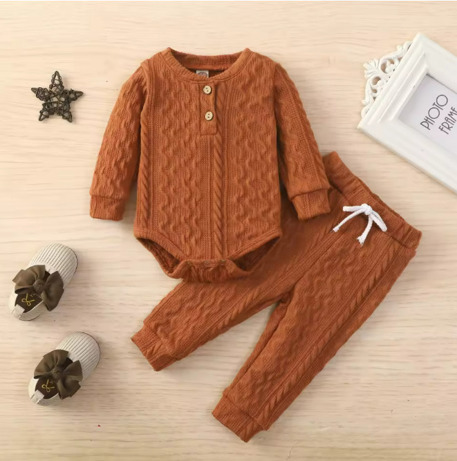Newborn Infant Baby Boy Girl Assorted Clothes Set LongSleeve Romper Pants Outfit