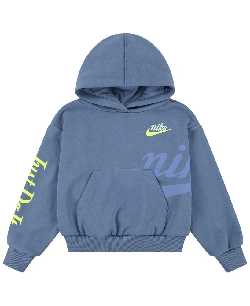 Nike Just Do It Little Girl New Impression Pullover Hoodie Aegean Storm Size 2T