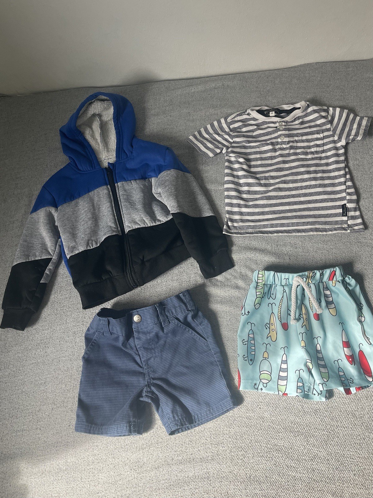 Toddler Boy 12 Months 2T Zipper Jacket Shorts Shirt Swimsuit Sherman Timberland