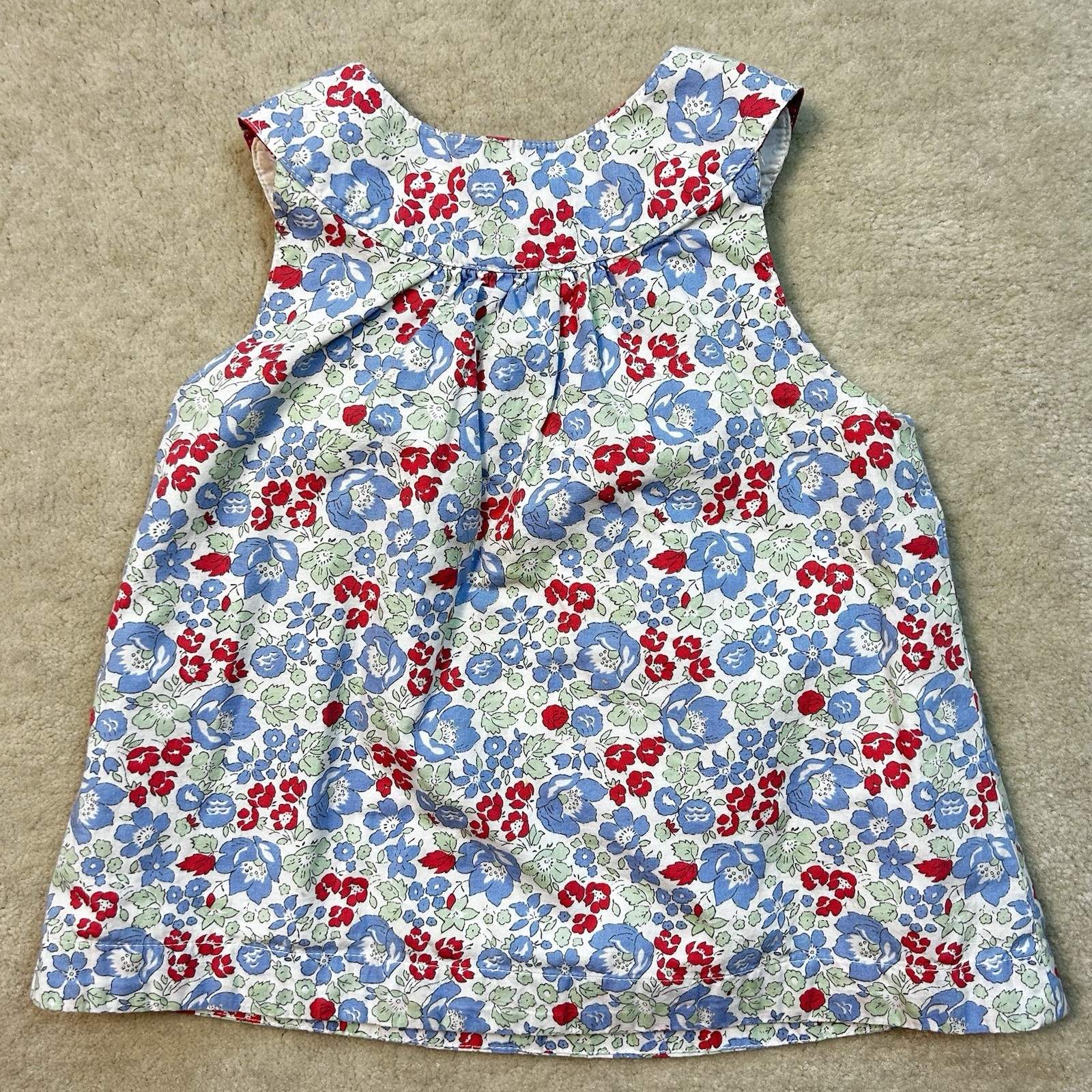 Baby Boden 18-24 Months Toddler Girl Floral Goose Applique Short Tunic Top