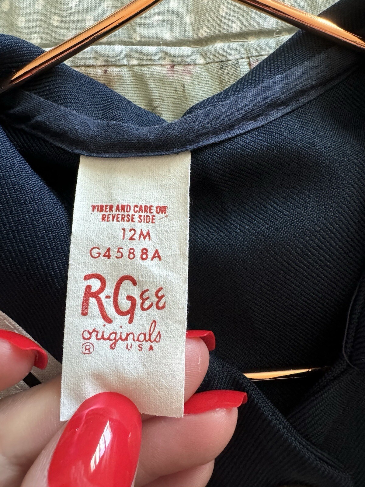 R-Gee Original U.S.A. White/Blue Sailor Dress, Button Front, SIze 12 Mo Girl