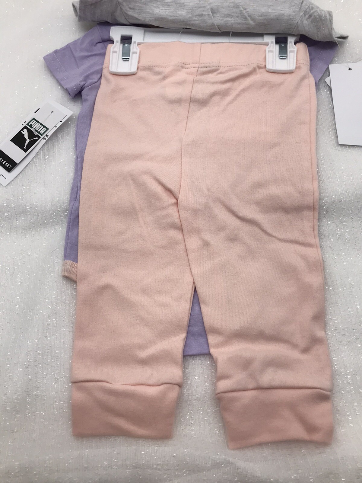 Puma Girl’s 3 Piece Outfit Set 3-6 Months Pink/Purple/Gray NEW