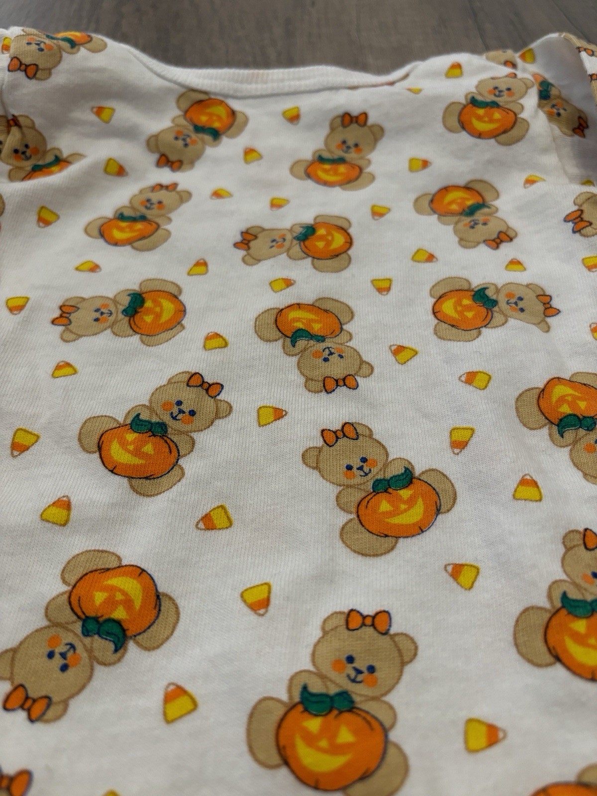 Vintage 90s Baby B’Gosh Oshkosh Halloween Fall Pumpkin Bear Outfit Set 6M