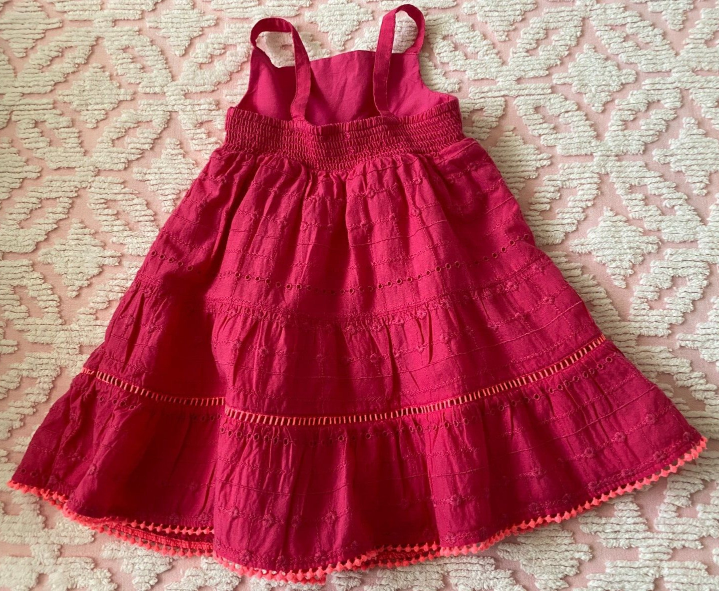 CAT & JACK INFANT TODDLER GIRLS PINK SUNDRESS WITH BLOOMER ~ SZ 18 MTH LINED