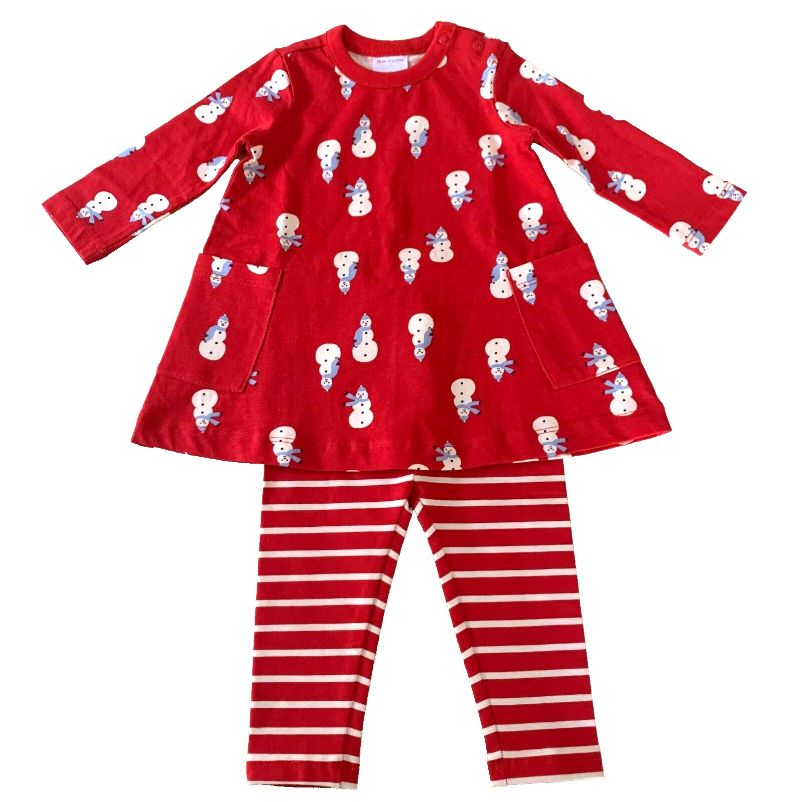 Hanna Andersson Soft-Cute Pocket Dress & Leggings Set. Size 6–12 Months, 70 cm