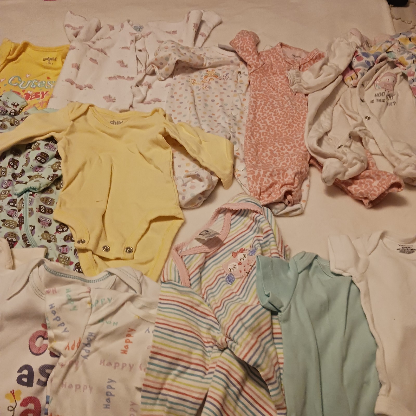 Newborn to 3 Months Baby Girl Lot 36 Pieces Newborn and 0 – 3 Months