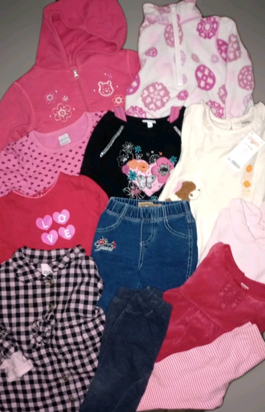12 Mo Girl Clothes Lot 12 Pcs Gymboree Disney Old Navy Koala Baby Carters Guess