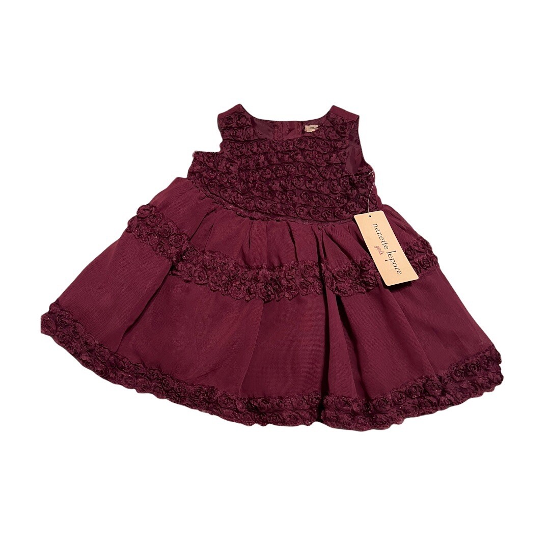 Nanette Lepore Infant Sleeveless Dress with Diaper Cover Wine