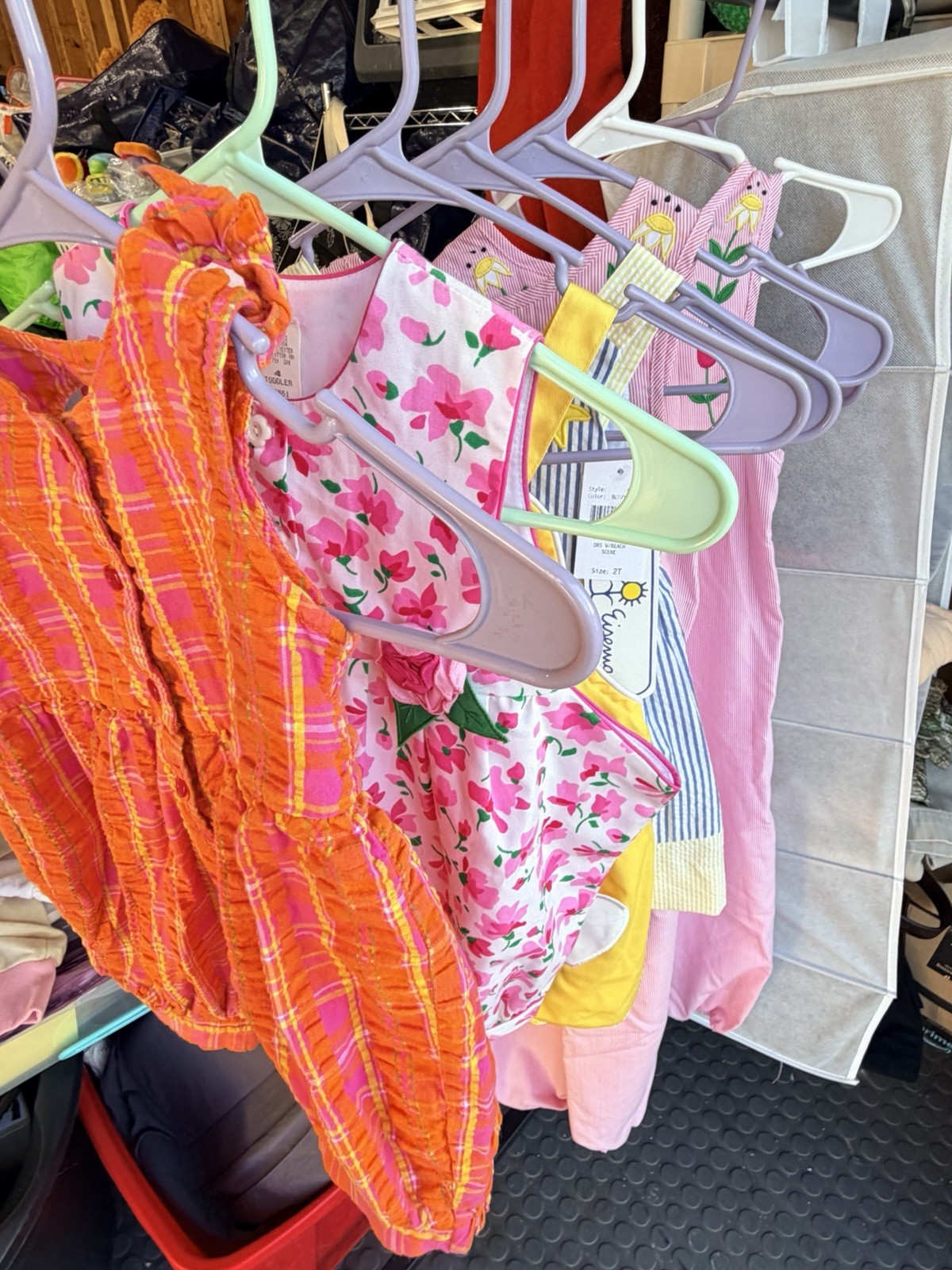 Vintage 80/90s Girls 4-6 Clothing Lot Rompers Floral Quirky