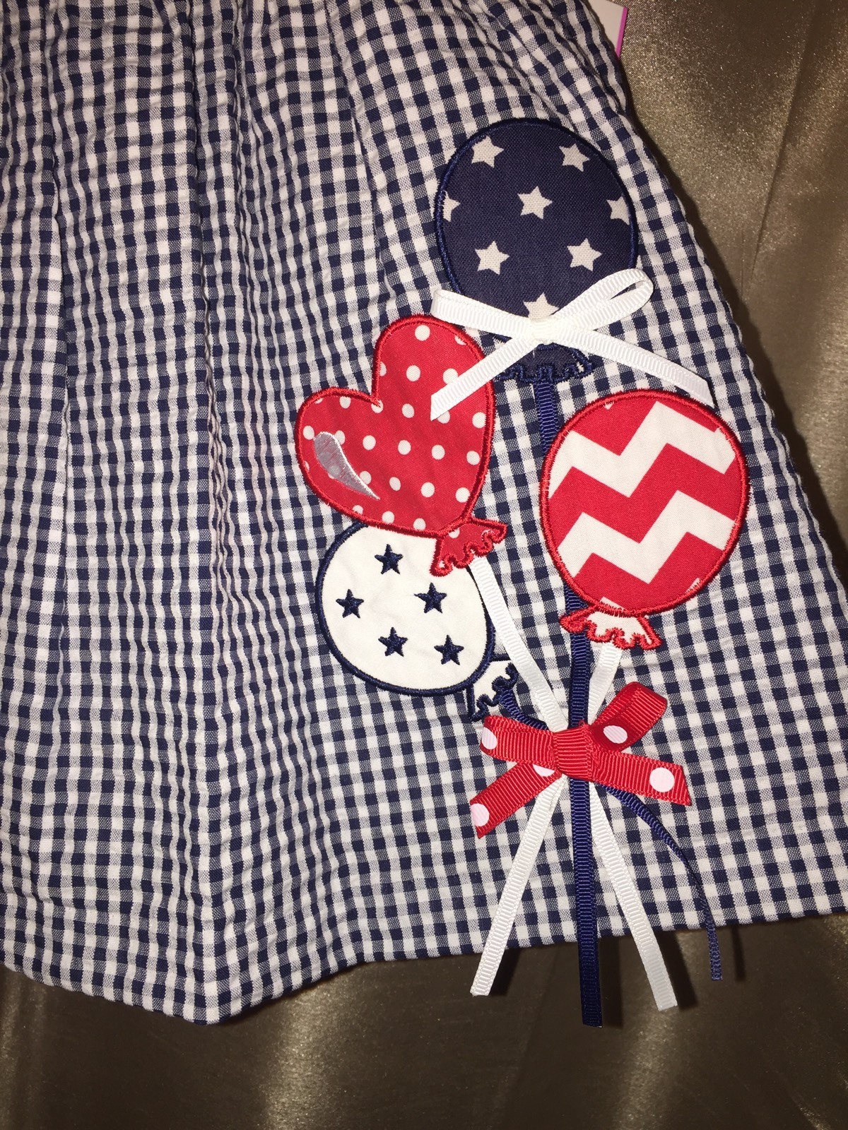 Rare Editions LOVE AMERICA 2 Pc Dress Bloomers Set NWT Red White Blue 18 M NEW