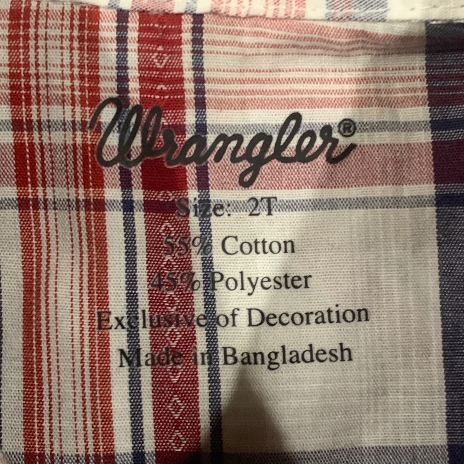 Wrangler Plaid Shirt and Faded Glory Horse Denim Jacket Set Kids 24M 2T Western