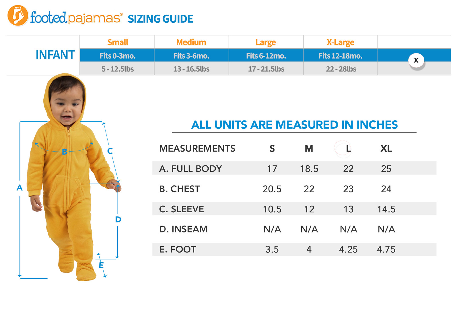 White Frosting Infant Footless Hoodie One Piece