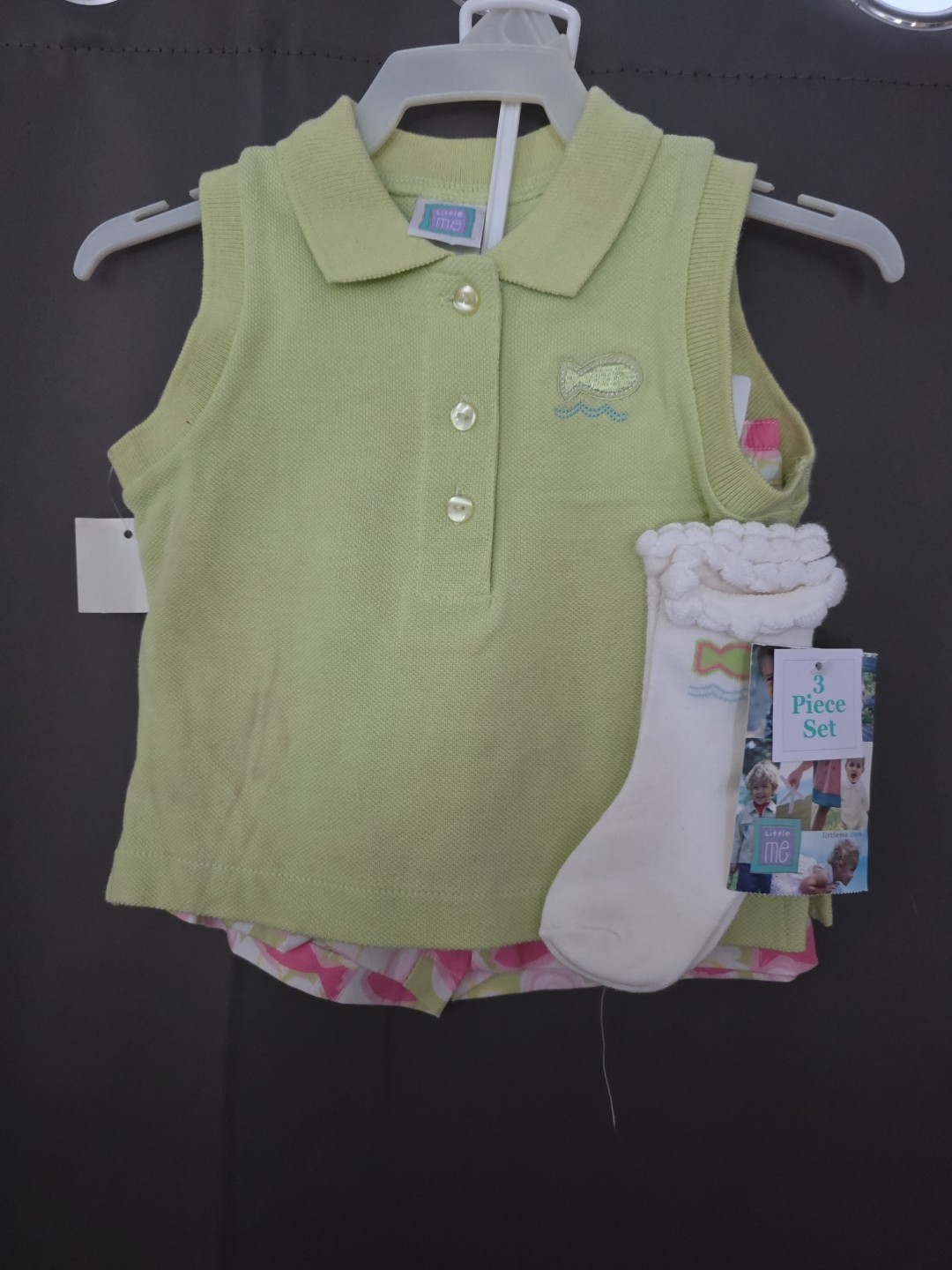 NWT Little Me Ladybug Bodysuit Pants Headband 3PC Set 12 Months Baby Girl