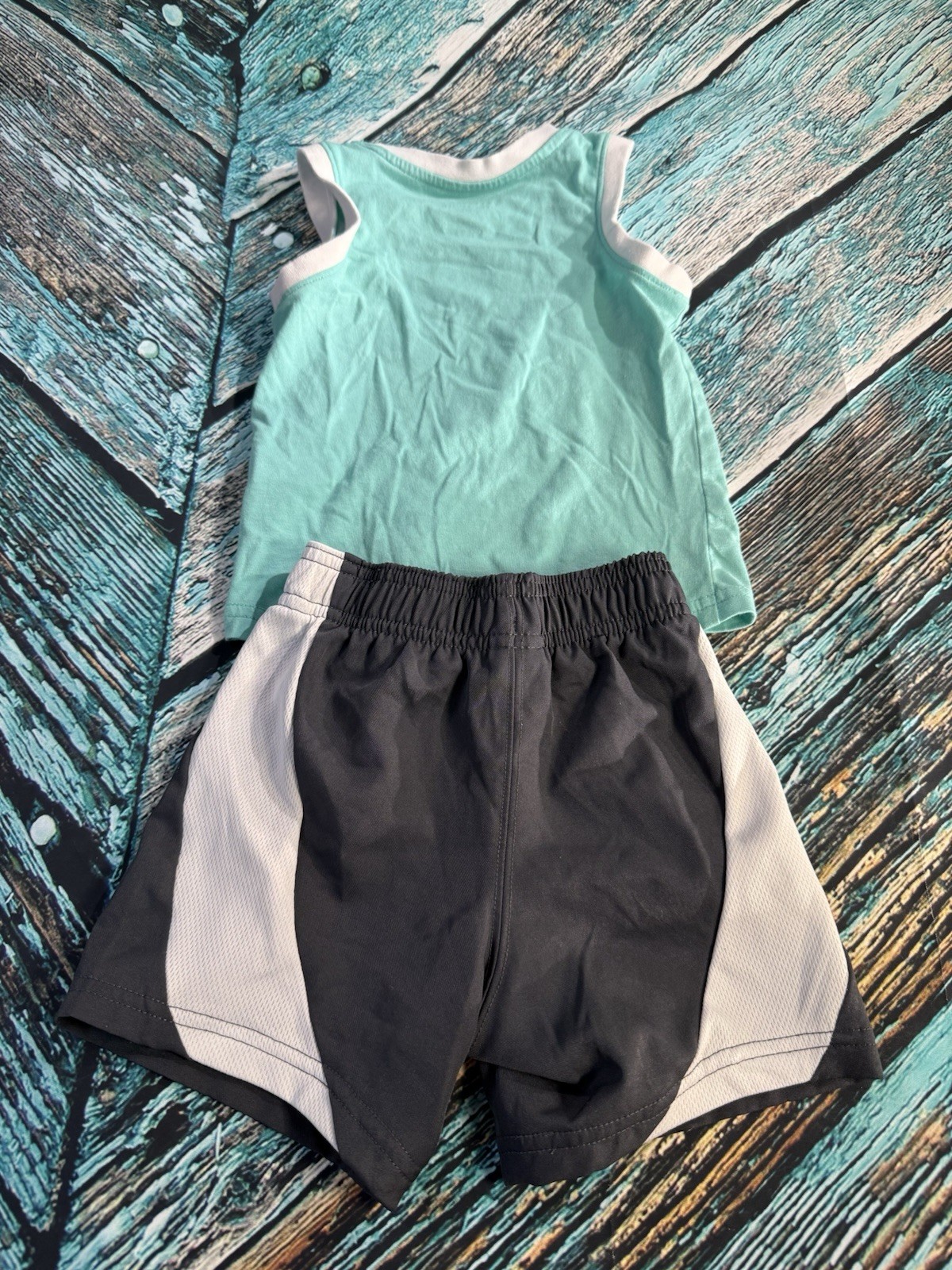 Reebok Toddler Maui Blue Baby Boy 2-Piece Outfit Set Size 18 Months A28