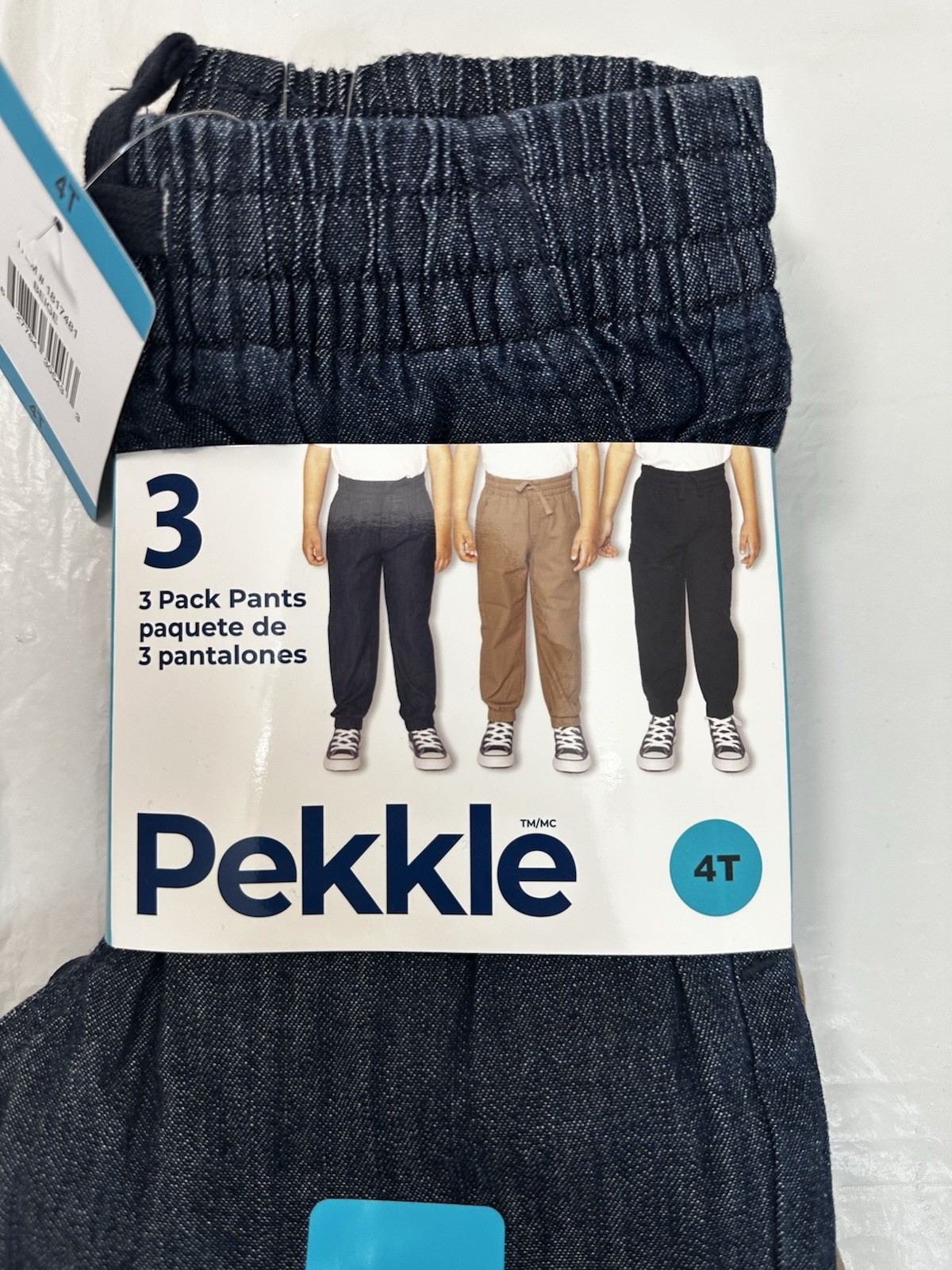Pekkle 3 Pack Tapered Boys Pant Beige Size 4T New With Tags