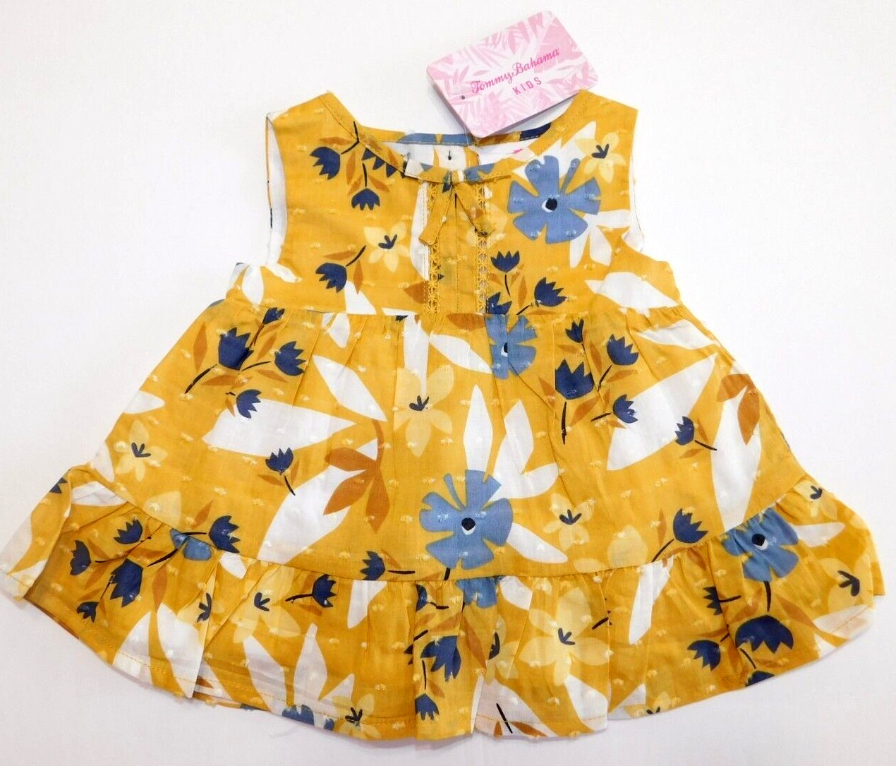 Tommy Bahama Baby Girl 2 Pc Outfit Tank Top Leggings Gold Blue 3-6 Month NEW