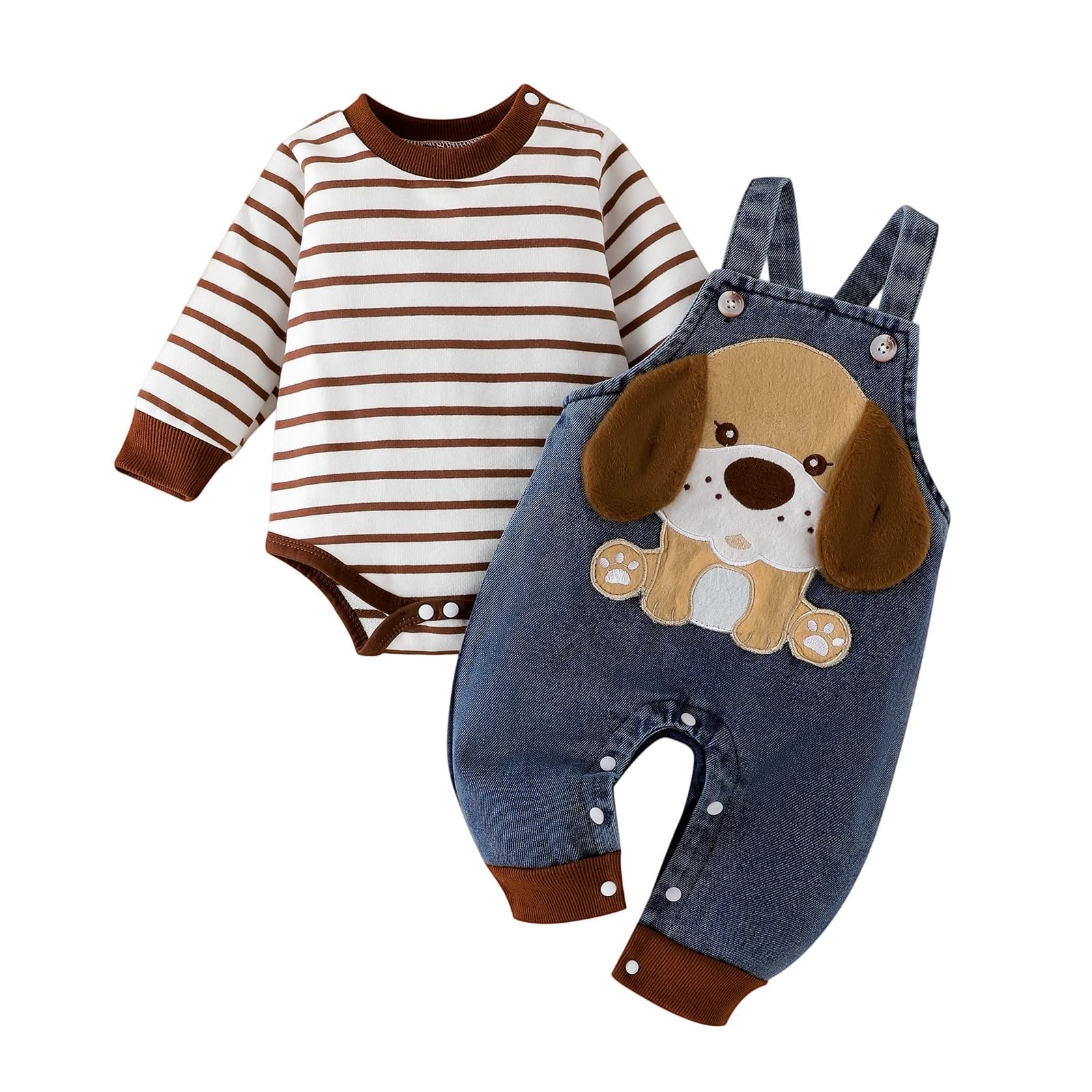 Baby Boy Clothes 3 Months Fall Winter Outfit Newborn Infant Cute Romper Round…