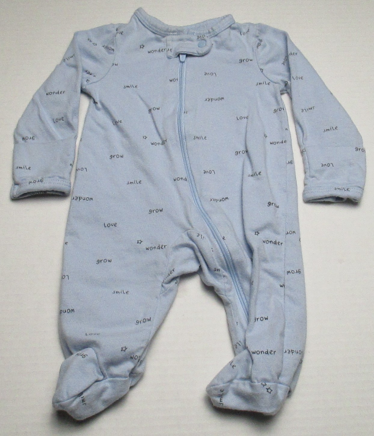Infant Baby Boys Newborn Just One You Wonder Grow Smile Love Blue Outfit