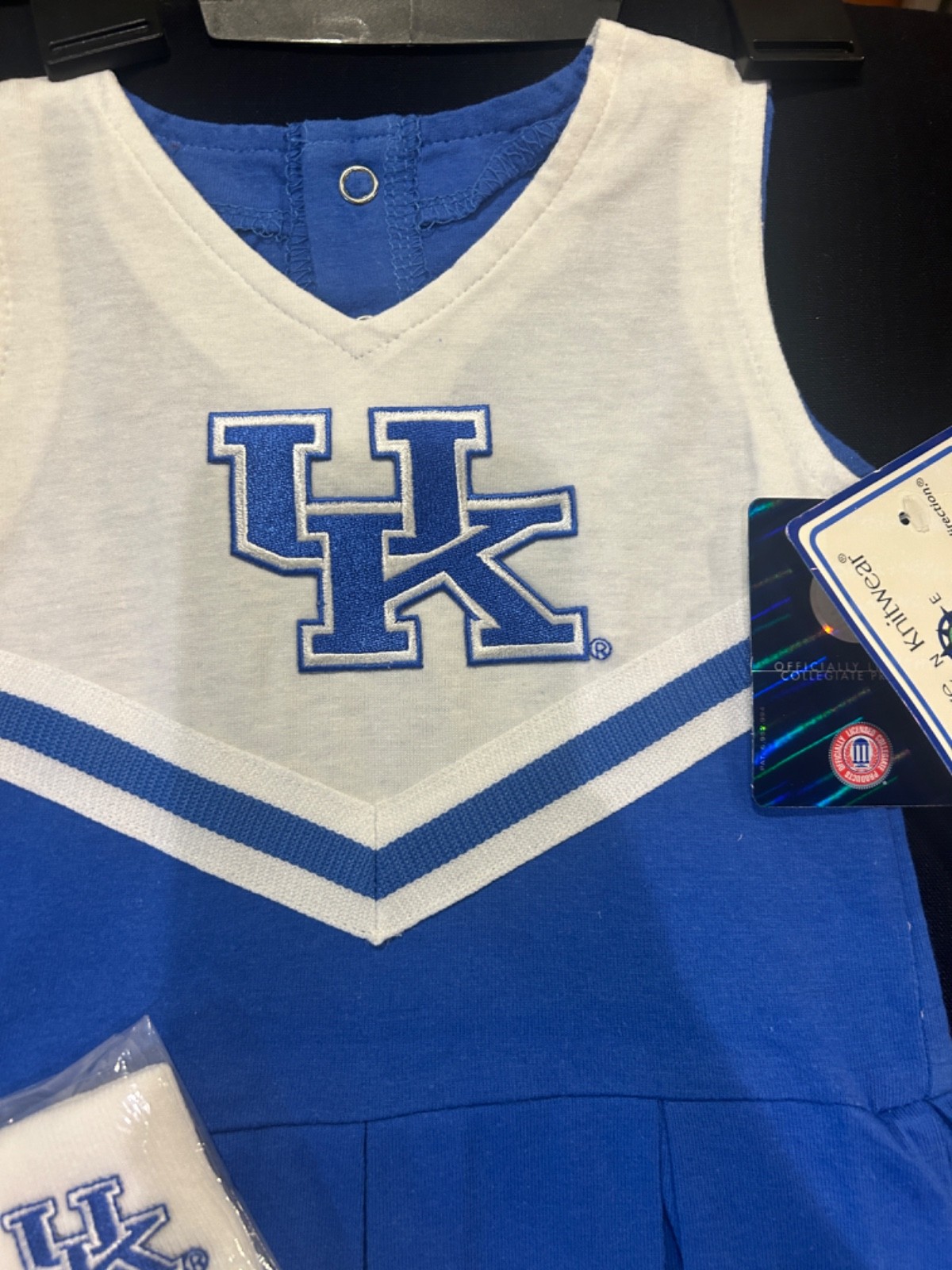 3-6 mo Kentucky Cheer Dress & 2 pr Socks-Monogrammed Logos