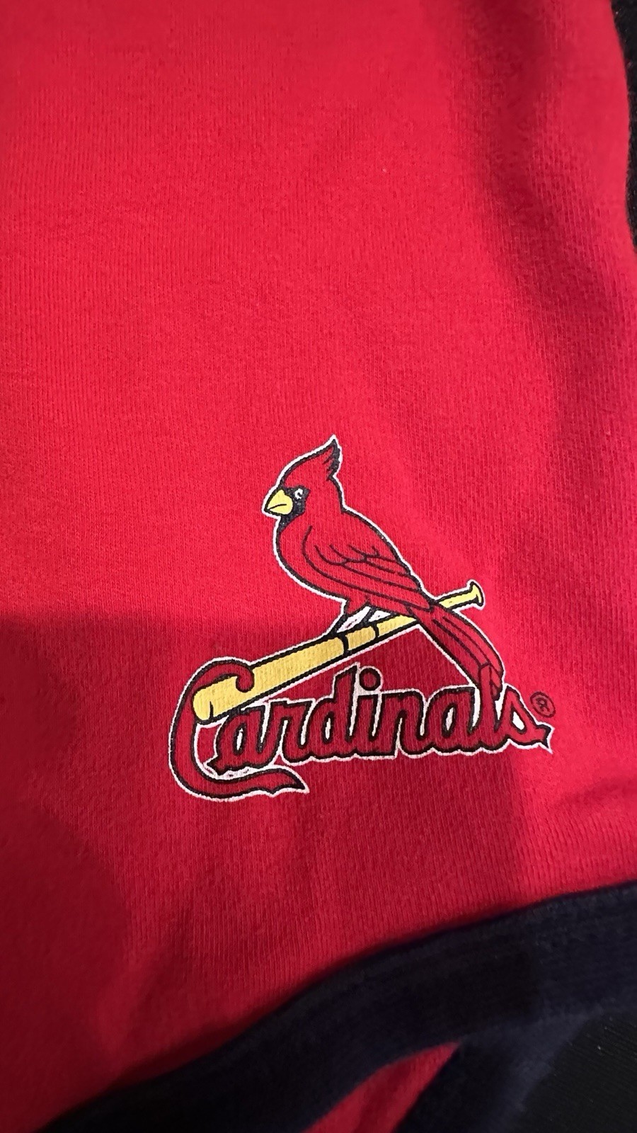Majestic St. Louis Cardinals 3-Piece Bodysuit Bib Socks Set 3-6 Months Red Navy