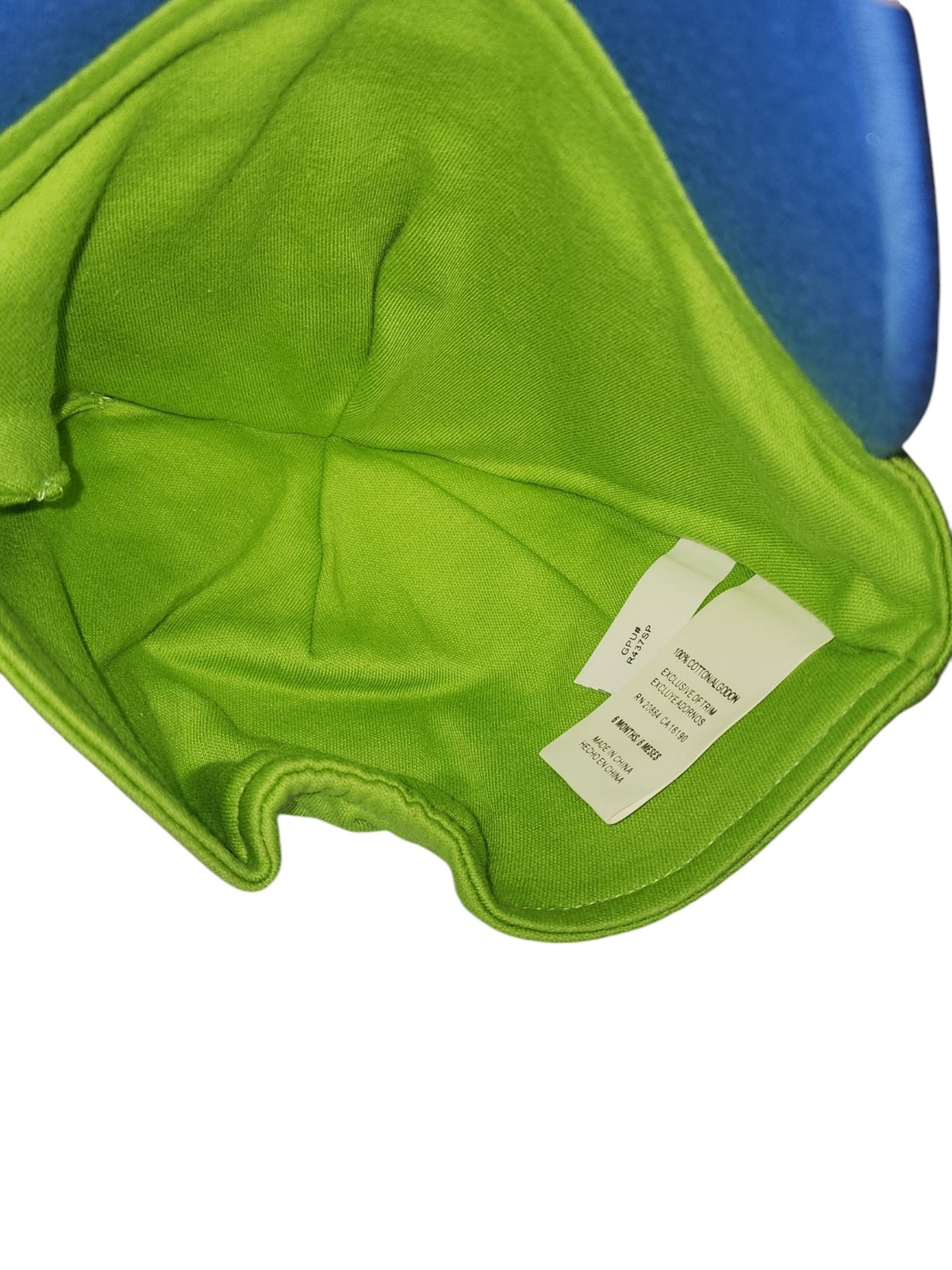 6 Month Little Me Baby 3 Piece Frog Applique Romper, Shirt, Cap Green and Blue