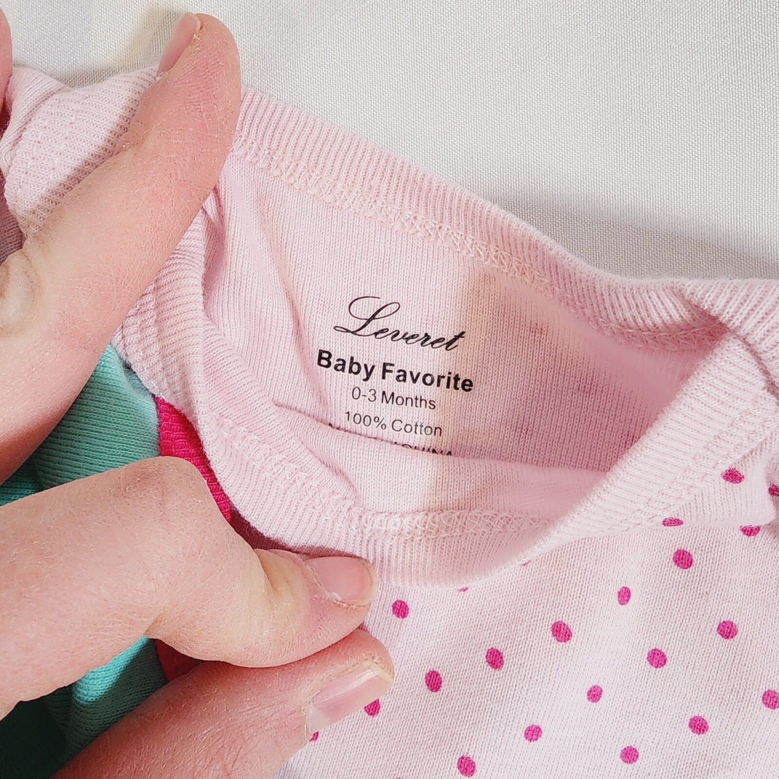 NWT Set of 2 Infant Baby Girl Pink/Fish 0-3 Month Bodysuits 100% Cotton Leveret
