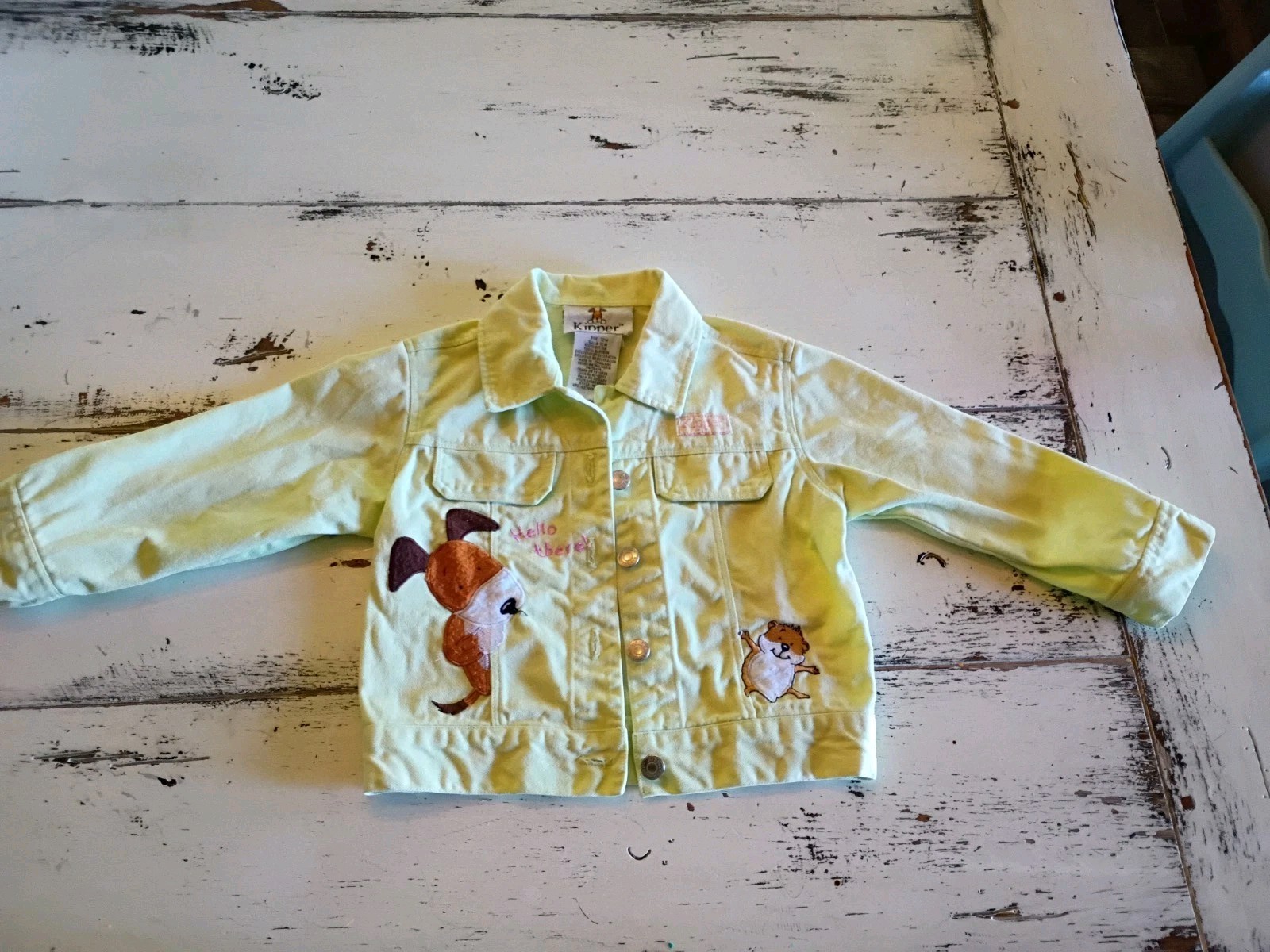 RARE Y2K Vtg Kipper The Dog Jacket HIT Entertainment Mick Inkpen Kids Sz 12mos