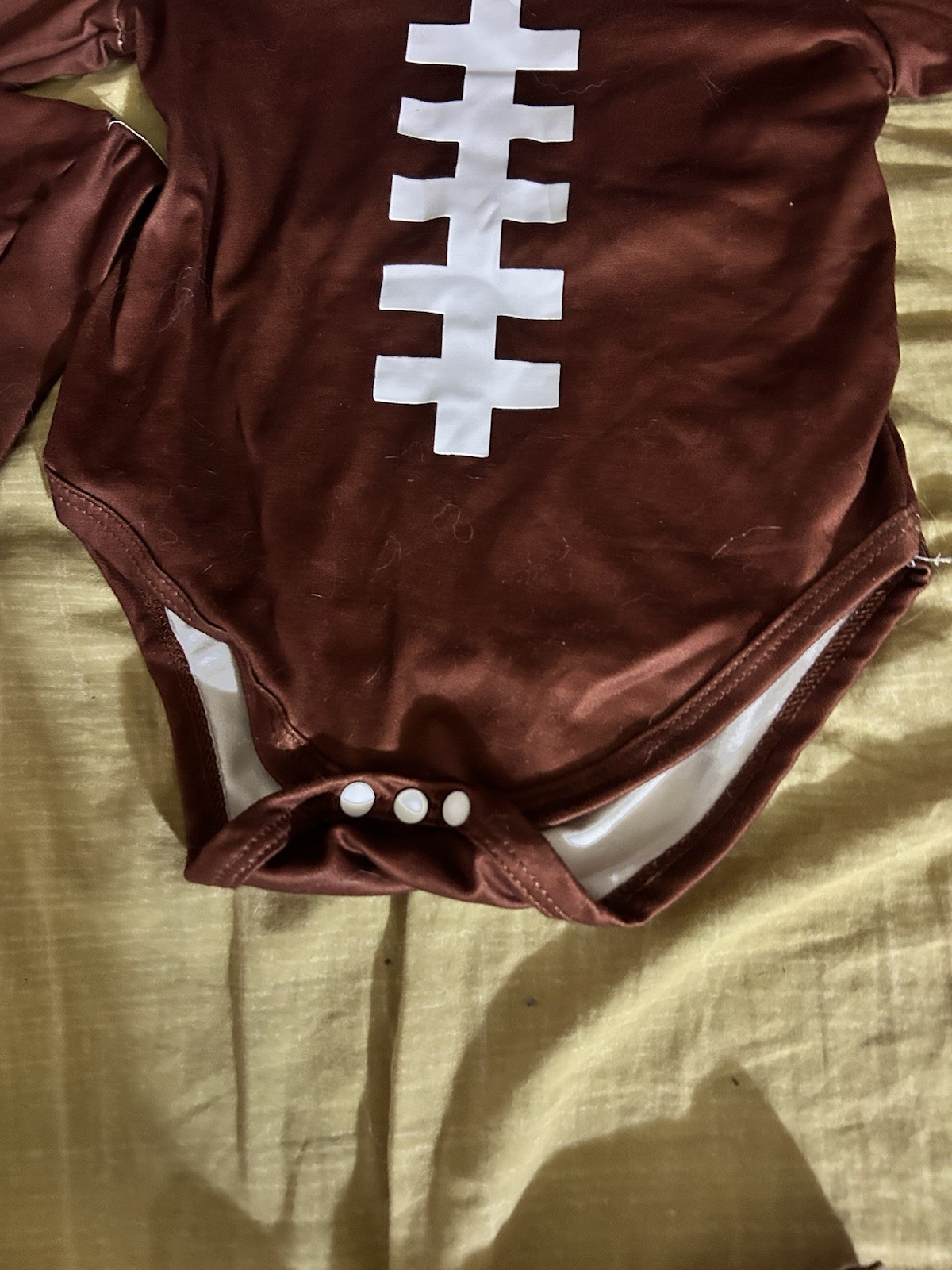 Baby Football Outfit Set 6–9 Months Brown White Long Sleeve Top Pants Unisex