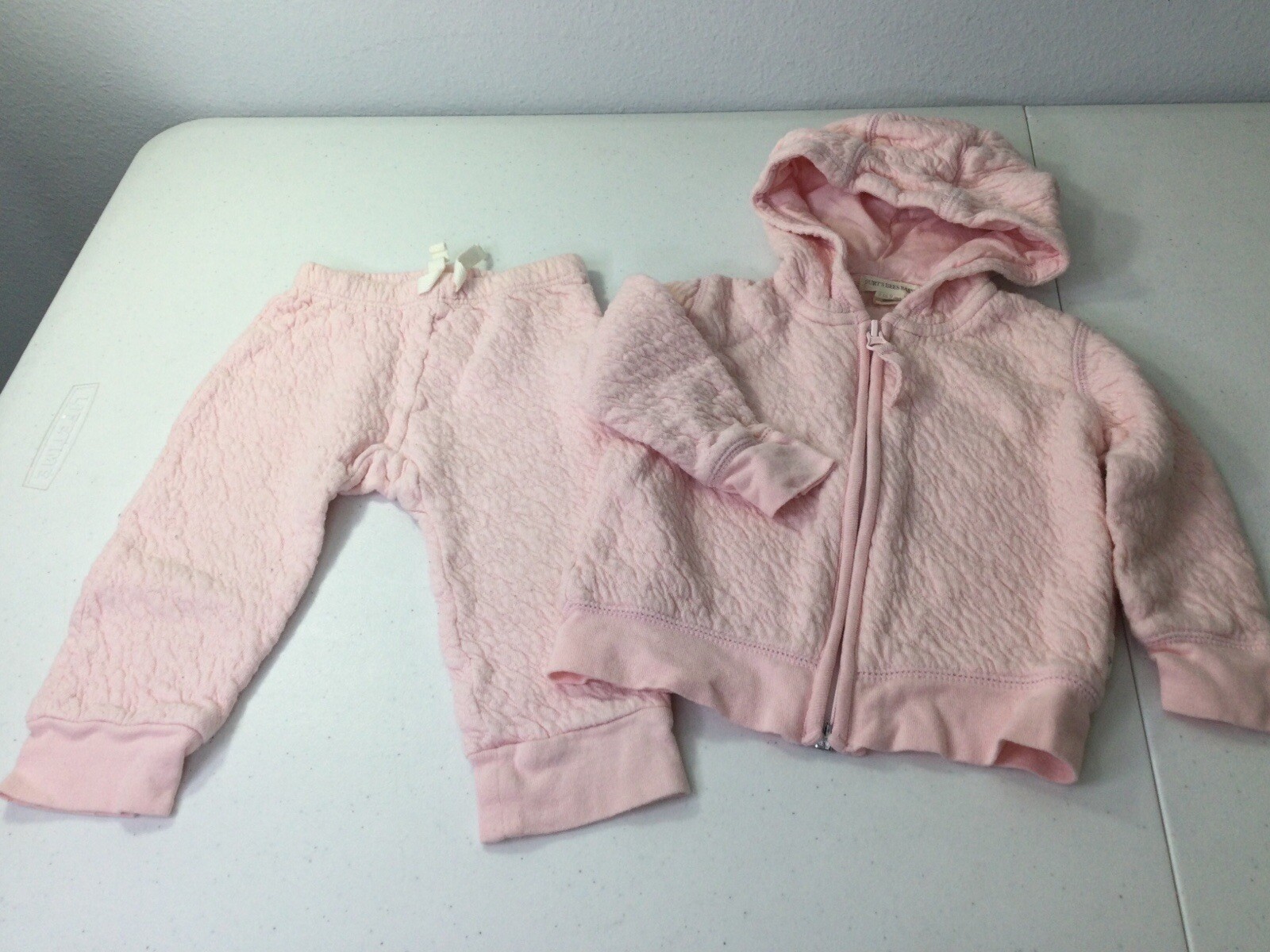 BURTS BEES BABY Pink Jacket & Pants Set. Size 6-9 Months. Excellent Condition.