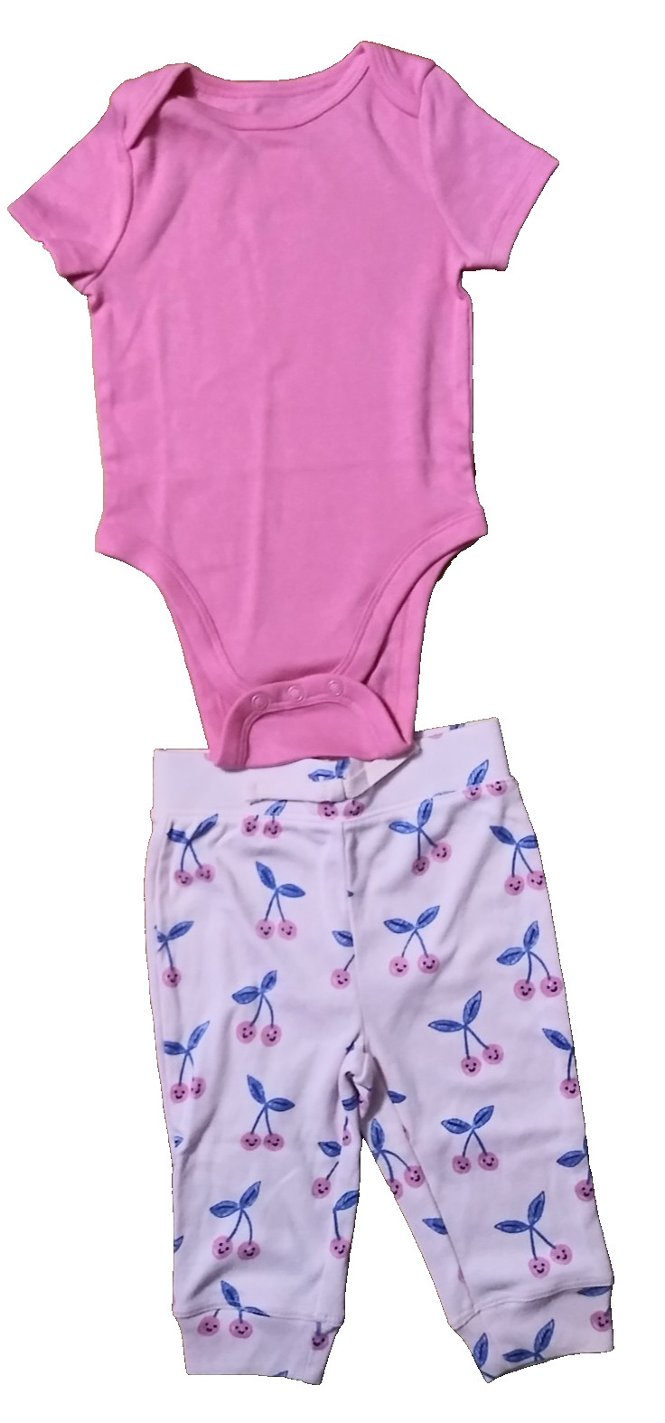 Jumping Beans 9M 2pc Outfit Pink with Cherrys see below for Details Jbby